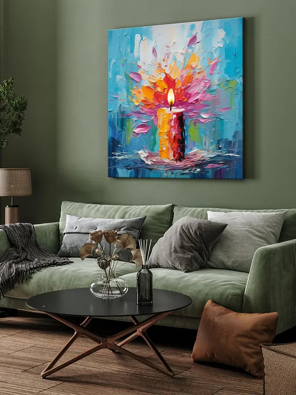 Candle_Abstract_Canvas-Wrapped_Painting,_24x24_-_Modern_and_Vibrant_Art_for_Creative_Spaces(FLP24X240400)