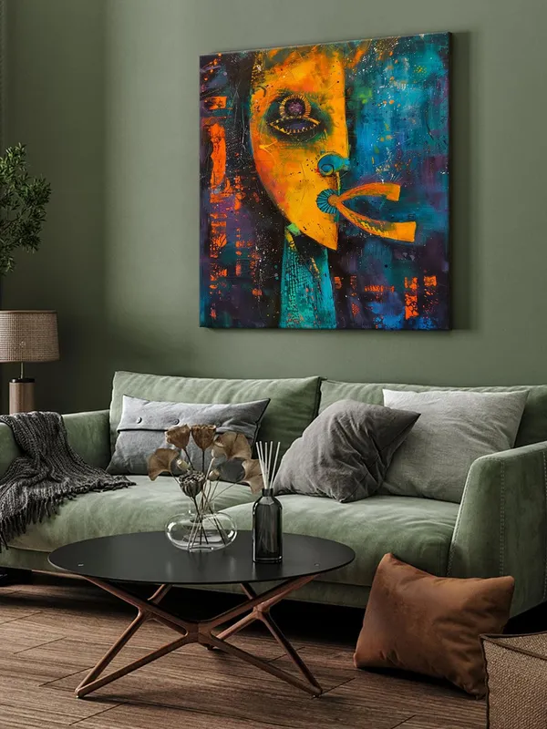 Mystical_Mask_Canvas-Wrapped_Painting_36X36_�_Colorful_Tribal_Art_Wall_Decor(FLP36X360481)