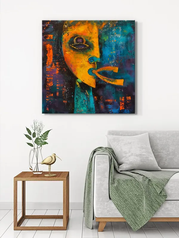 Mystical_Mask_Canvas-Wrapped_Painting_36X36_�_Colorful_Tribal_Art_Wall_Decor(FLP36X360481)