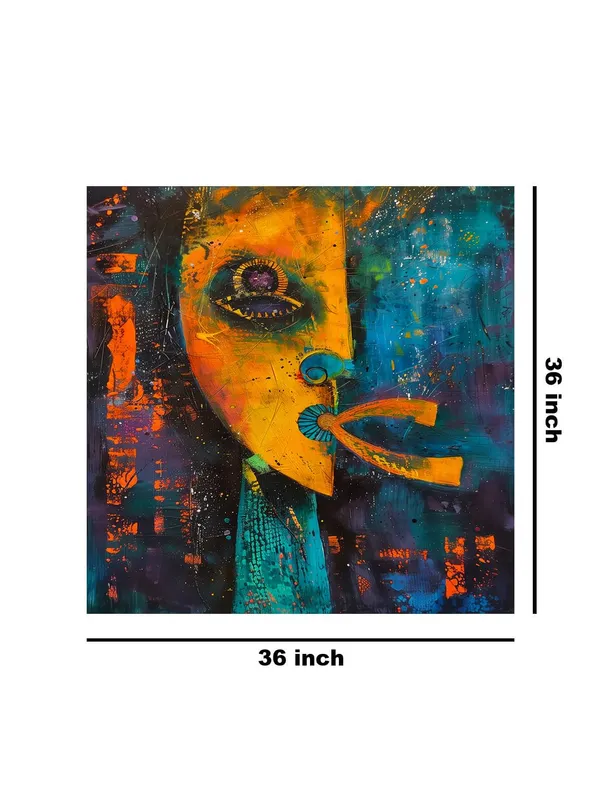 Mystical_Mask_Canvas-Wrapped_Painting_36X36_�_Colorful_Tribal_Art_Wall_Decor(FLP36X360481)