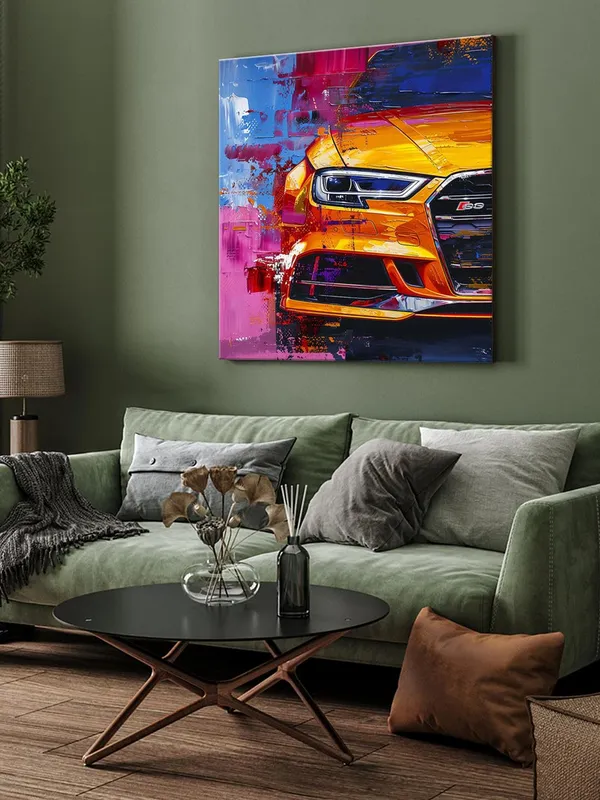 Classic_Car_in_Clouds_Canvas-Wrapped_Painting_36X36_-_Surreal_Vintage_Car_Wall_Decor(FLP36X360454)