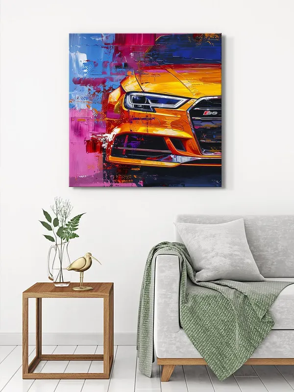 Classic_Car_in_Clouds_Canvas-Wrapped_Painting_36X36_-_Surreal_Vintage_Car_Wall_Decor(FLP36X360454)