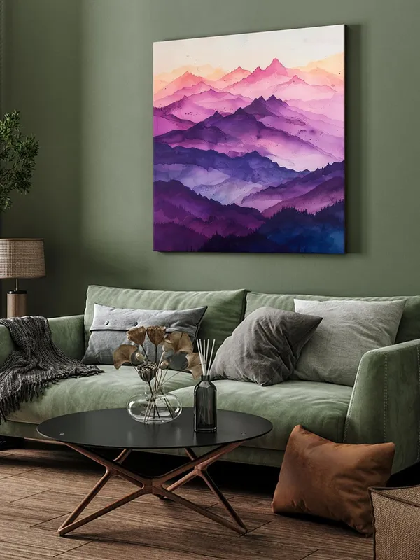 Misty_Purple_Mountains_Canvas-Wrapped_Painting_36X36_-_Abstract_Layers_of_Nature(FLP36X360374)