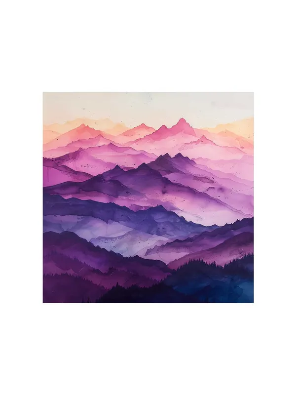 Misty_Purple_Mountains_Canvas-Wrapped_Painting_36X36_-_Abstract_Layers_of_Nature(FLP36X360374)