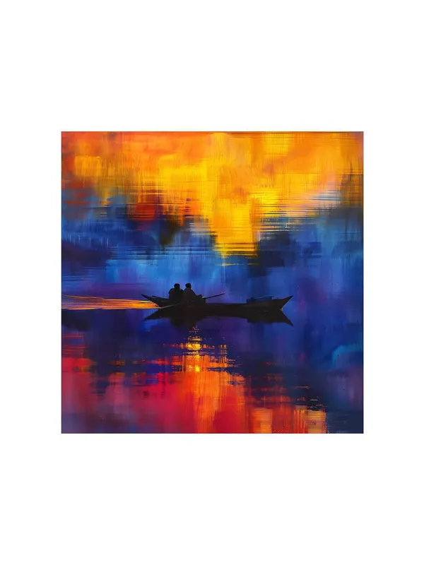Sunset_Boat_Abstract_Canvas-Wrapped_Painting,_36X36_-_Vivid_Modern_Art_for_Home_or_Office_Decor(FLP36X360389)