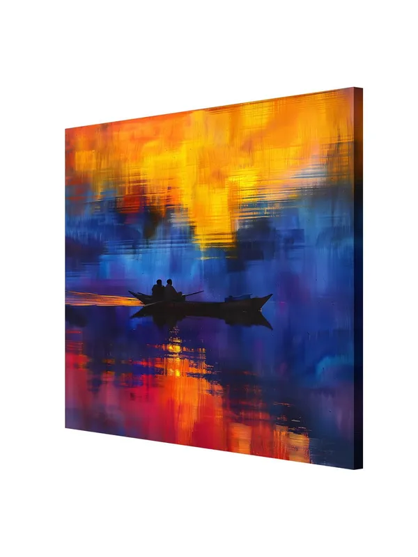 Sunset_Boat_Abstract_Canvas-Wrapped_Painting,_36X36_-_Vivid_Modern_Art_for_Home_or_Office_Decor(FLP36X360389)