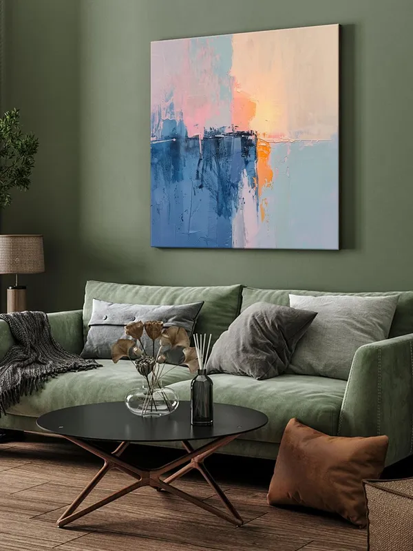 Sunset_Abstract_Canvas-Wrapped_Painting_24x24_-_Warm_and_Inviting_Modern_Art(FLP24X240385)