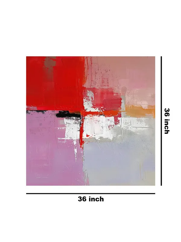 Vivid_Red_and_Pink_Abstract_Canvas-Wrapped_Painting_36X36_-_Dynamic_Art_with_Bold_Colors(FLP36X360382)