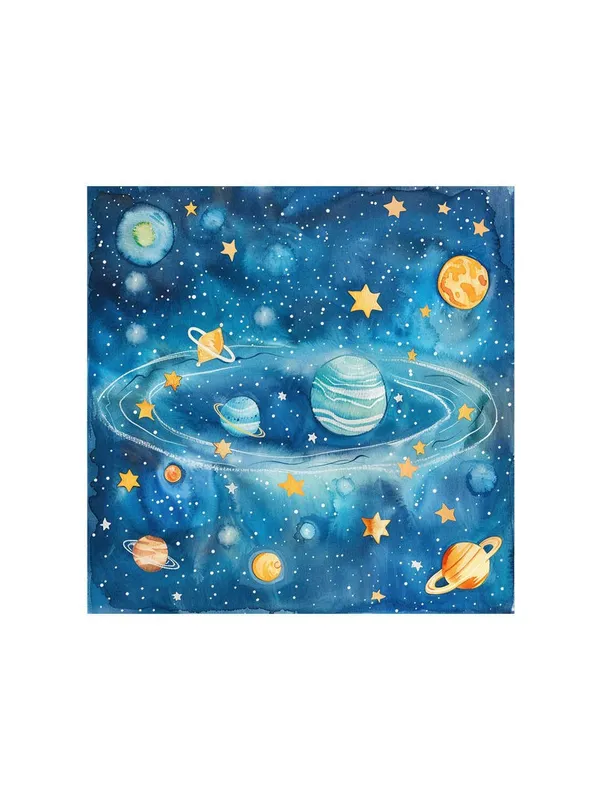 Canvas-Wrapped_Cosmic_Galaxy_Planets_Painting_36X36_-_Ideal_Space_Decor_for_Kids_Room(FLP36X360489)