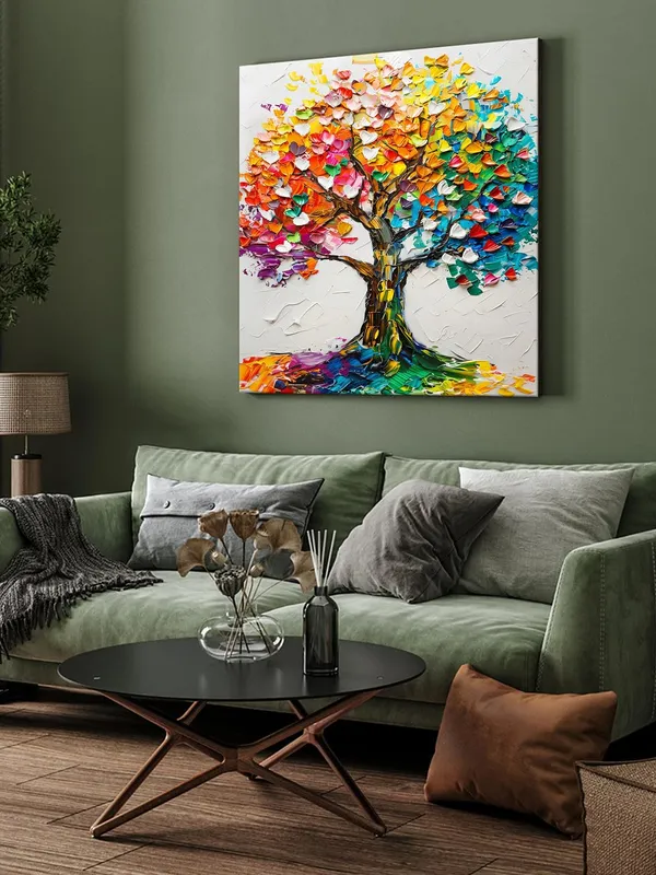 Colorful_Tree_Canvas-Wrapped_Painting,_36X36_-_Vibrant_Nature_Art_for_Living_Room_or_Bedroom(FLP36X360392)