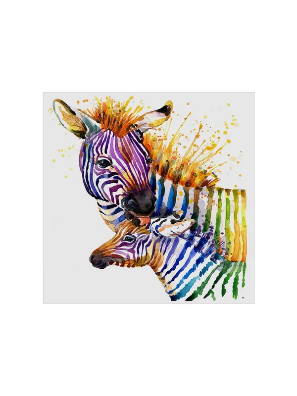 Colorful_Zebras_Canvas-Wrapped_Painting_24X24_-_Vibrant_Wildlife_Art(FLP24X240348)