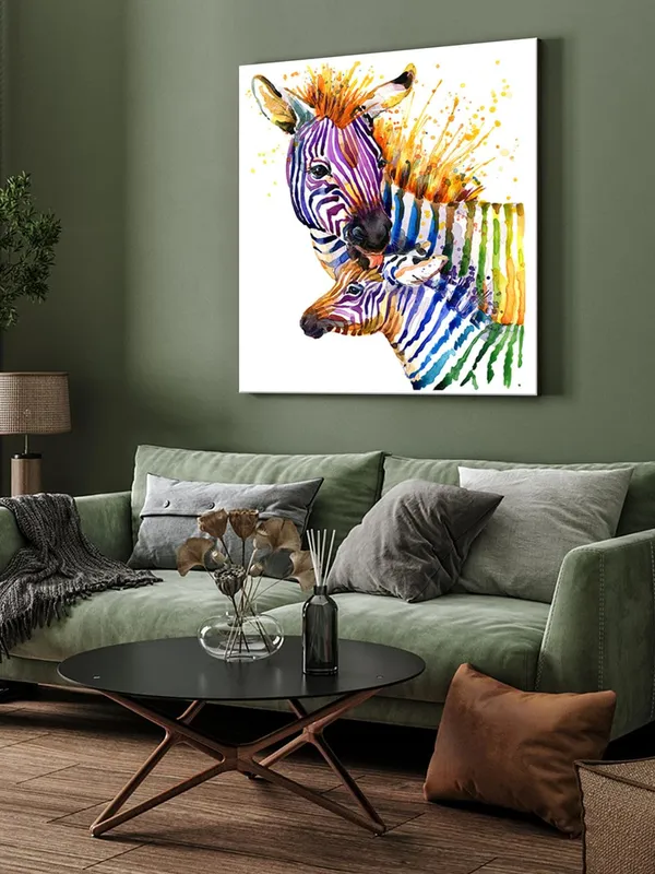 Colorful_Zebras_Canvas-Wrapped_Painting_24X24_-_Vibrant_Wildlife_Art(FLP24X240348)