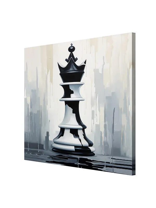 Chess_King_Canvas-Wrapped_Painting,_24x24_-_Bold_Monochrome_Art_for_Game_Rooms_or_Offices(FLP24X240395)
