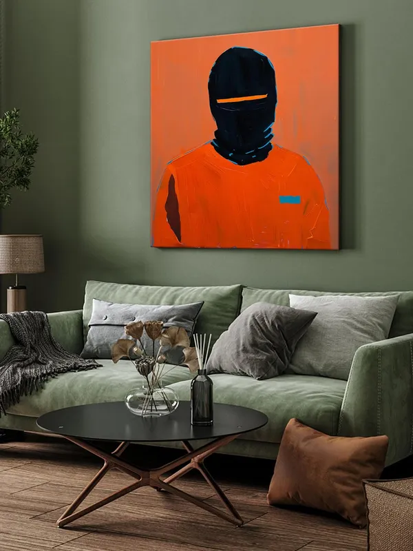 Masked_Figure_Canvas-Wrapped_Painting,_36X36_-_Mysterious_Abstract_Art_for_Bold_Interiors(FLP36X360412)