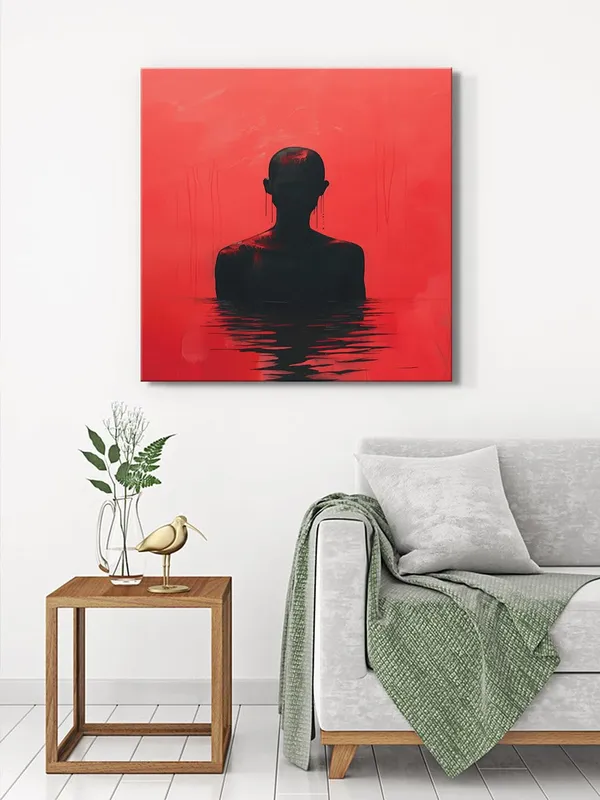 Reflective_Back_Silhouette_Canvas-Wrapped_Painting_-_Size_36X36_-_Calm_and_Meditative_Art(FLP36X360366)