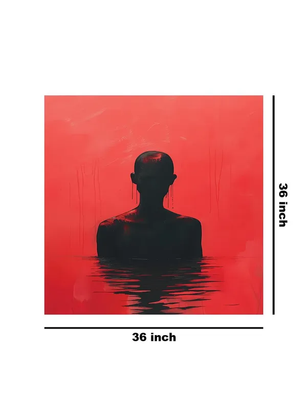 Reflective_Back_Silhouette_Canvas-Wrapped_Painting_-_Size_36X36_-_Calm_and_Meditative_Art(FLP36X360366)