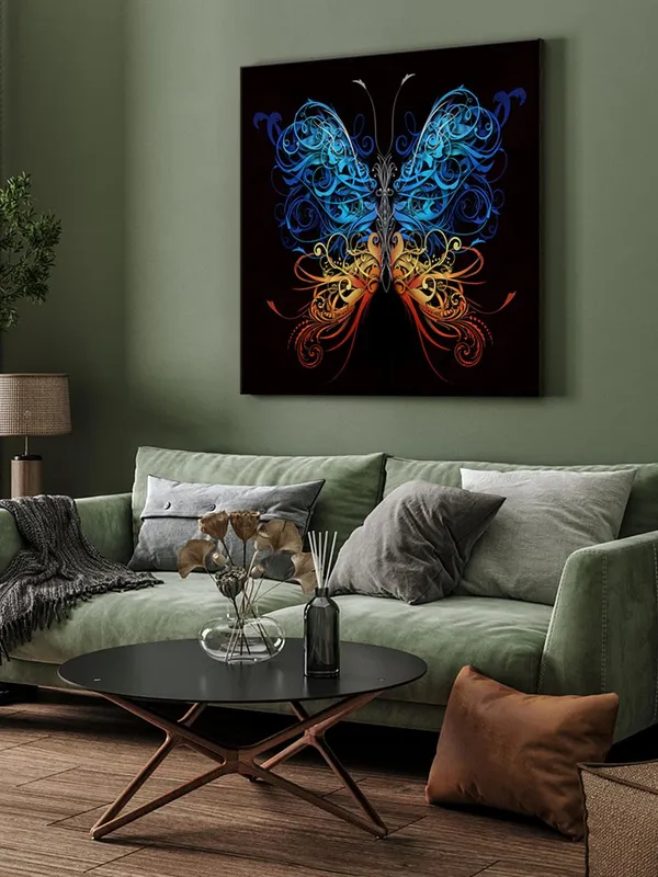 Majestic_Lion_Canvas-Wrapped_Painting_36X36_-_Portrait_of_a_Regal_King(FLP36X360345)