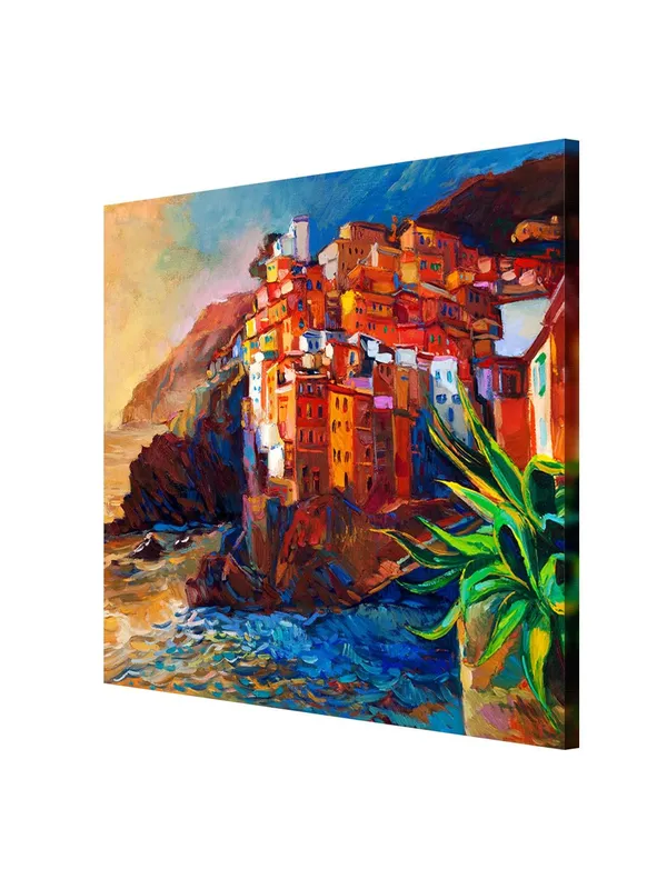 Seaside_Village_Canvas-Wrapped_Painting_36X36_-_Coastal_Landscape_Art(FLP36X360462)