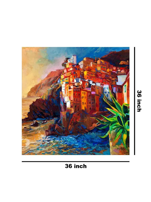 Seaside_Village_Canvas-Wrapped_Painting_36X36_-_Coastal_Landscape_Art(FLP36X360462)