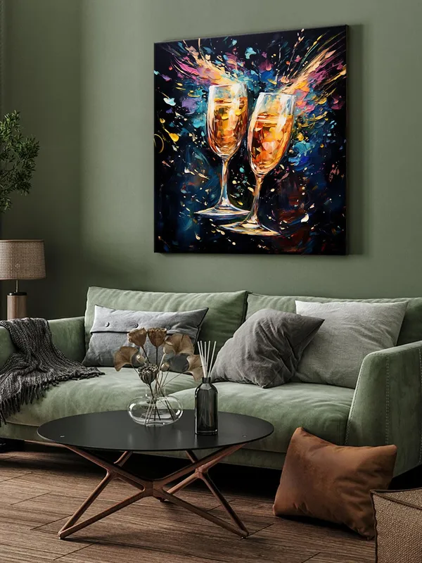 Canvas-Wrapped_Celebration_Toast_Painting,_24X24_–_Lively_Colors,_Festive_Art,_Perfect_for_Dining_Room_or_Lounge(FLP24X240446)