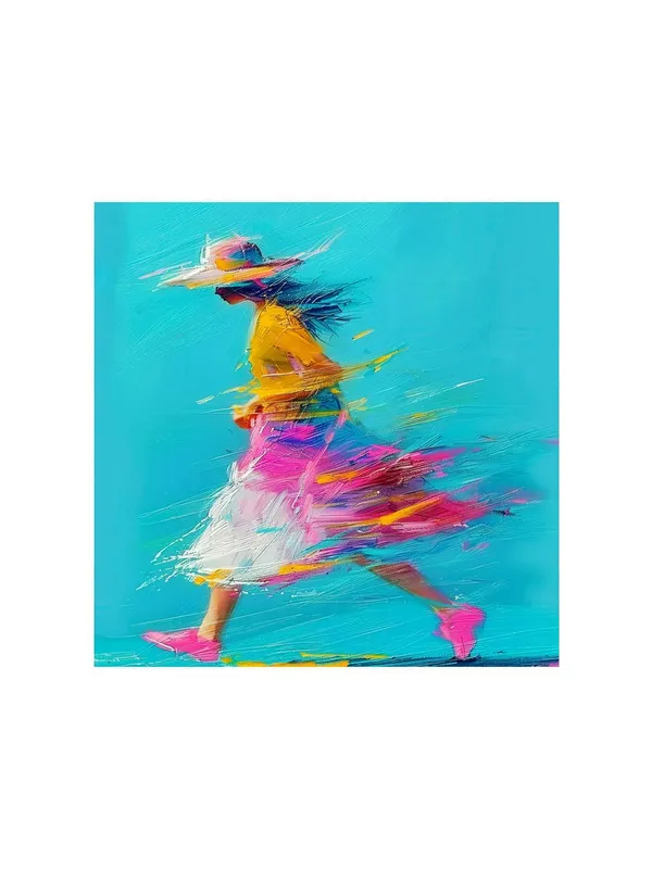 Dynamic_Motion_Canvas-Wrapped_Painting_24x24_-_Vibrant_Woman_in_Motion_Artwork(FLP24X240448)