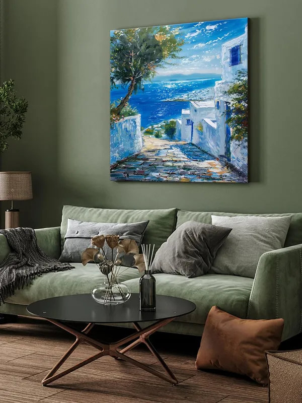 Mediterranean_Street_View_Canvas-Wrapped_Painting,_36X36_-_Serene_Landscape_Art_for_Tranquil_Decor(FLP36X360417)
