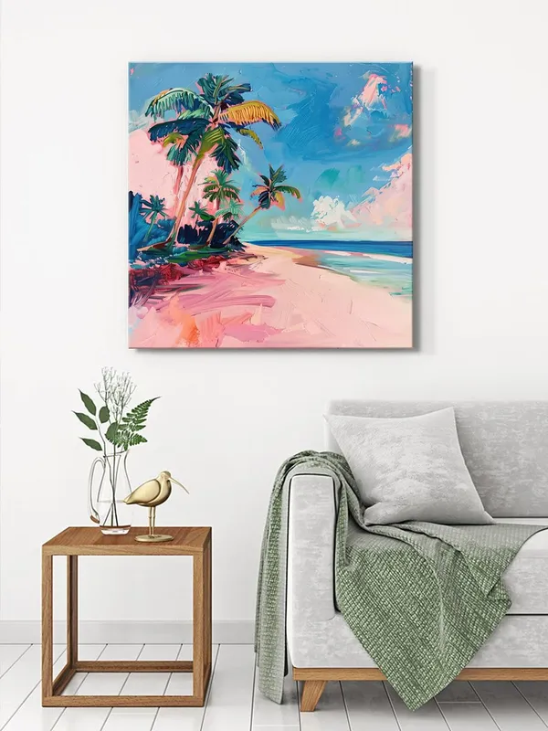 Tropical_Paradise_Canvas-Wrapped_Painting_-_36X36_Inch_-_Beach_Scene_Artwork_for_Relaxed_Living_Spaces(FLP36X360423)