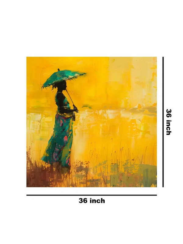 Canvas-Wrapped_Serene_Lady_with_Umbrella_Painting_36X36_-_Artistic_Home_Decor(FLP36X360494)