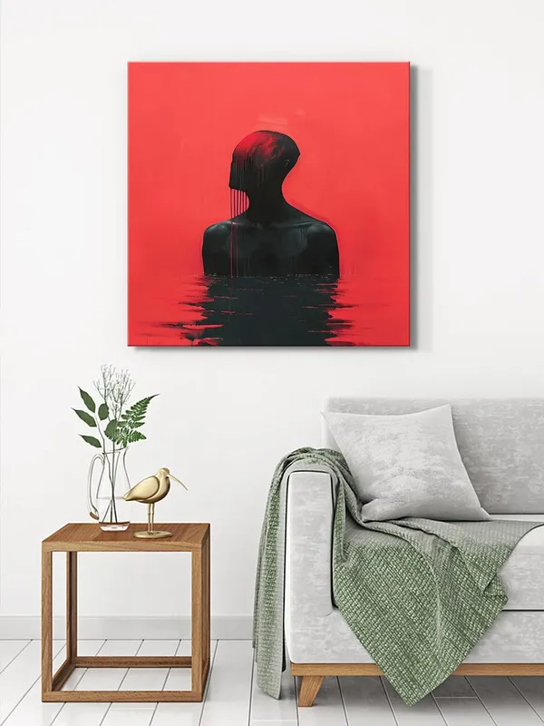 Intense_Red_Silhouette_Canvas-Wrapped_Painting_-_Size_36X36_-_Striking_Wall_Art(FLP36X360365)
