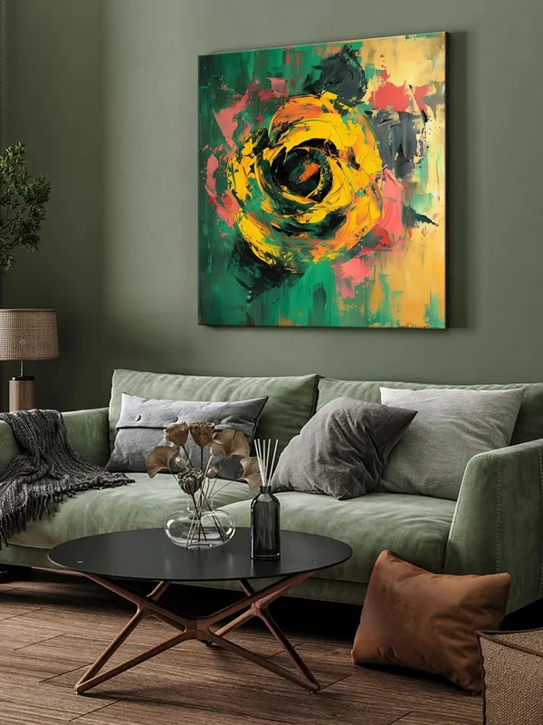 Yellow_Flower_Abstract_Canvas-Wrapped_Painting,_24x24_-_Vibrant_Floral_Art_for_Living_Room_or_Office(FLP24X240410)