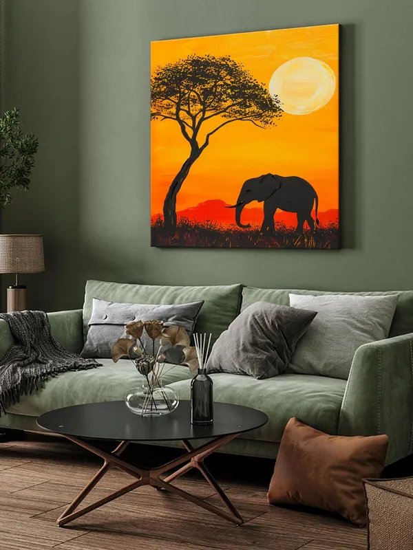 Sunset_Landscape_with_Tree_Canvas-Wrapped_Painting,_24X24,_Serene_Sunset_Art_for_Cozy_Ambiance(FLP24X240473)