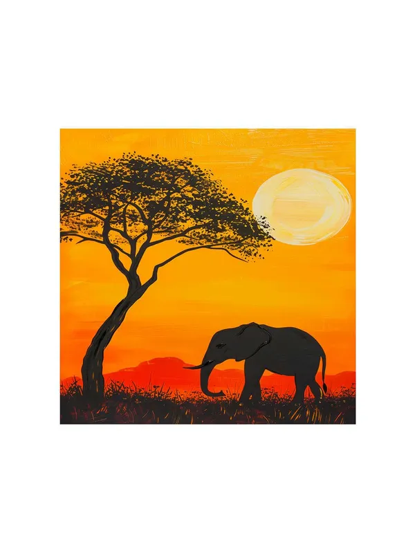 Sunset_Landscape_with_Tree_Canvas-Wrapped_Painting,_24X24,_Serene_Sunset_Art_for_Cozy_Ambiance(FLP24X240473)