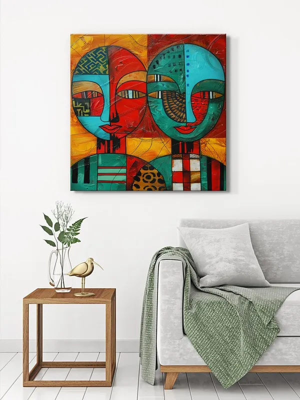 Abstract_Faces_Vibrant_Canvas-Wrapped_Painting_36X36_�_Contemporary_Wall_Art_for_Home_Decor(FLP36X360479)