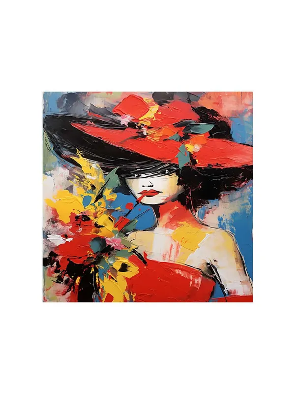 Floral_Lady_in_Red_Canvas-Wrapped_Painting_-_24X24_Inch_-_Abstract_Woman_Portrait_for_Chic_Interiors(FLP24X240420)