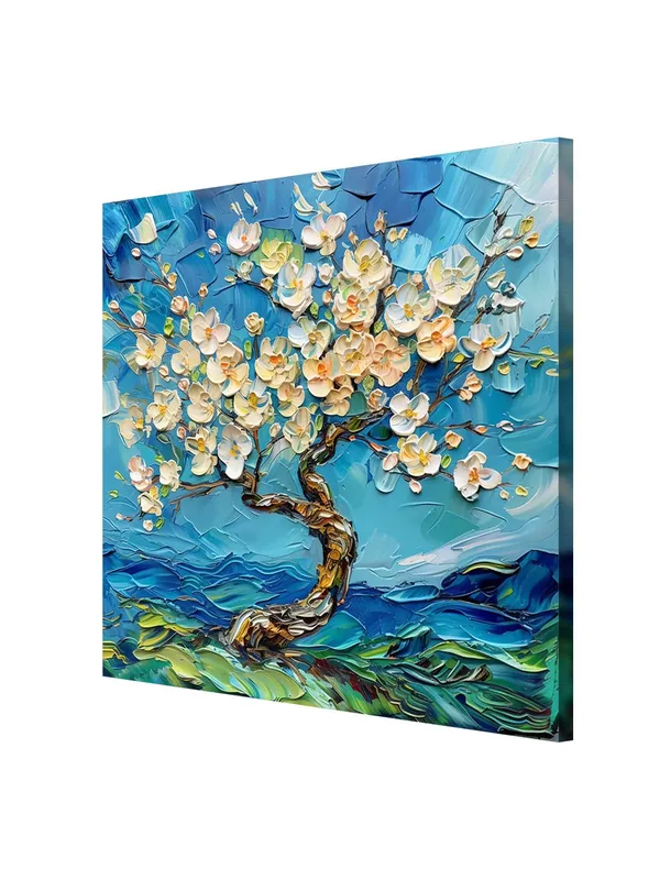 Blossoming_Cherry_Tree_Canvas-Wrapped_Painting_36X36_-_Springtime_Floral_Art_for_Bedroom(FLP36X360458)