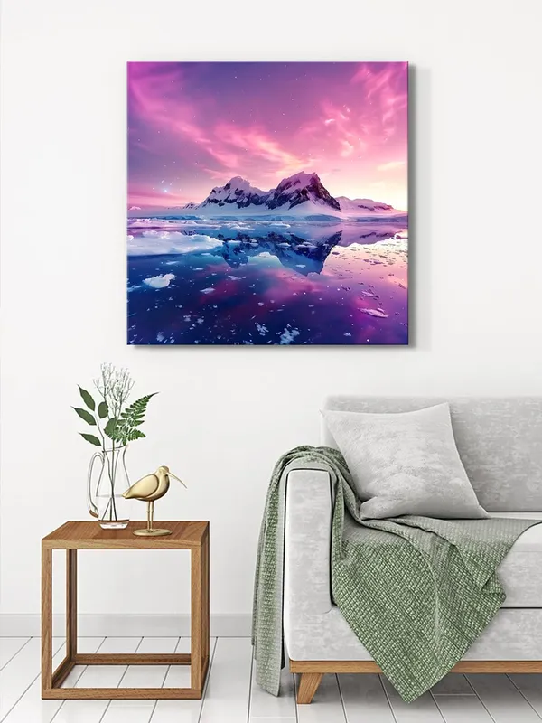 Enchanting_Twilight_Canvas-Wrapped_Painting_36X36_-_Aurora_Sky_Reflection_Art(FLP36X360338)