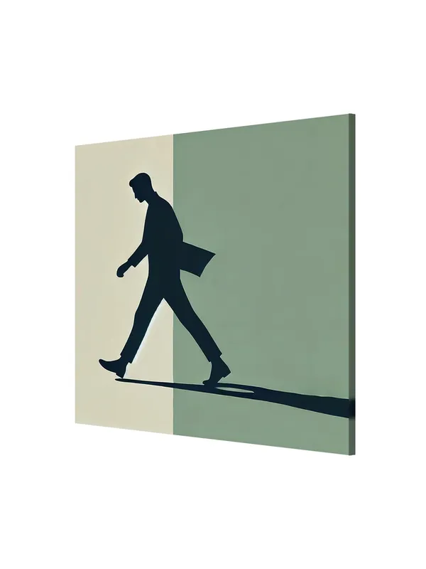 Walking_Silhouette_Canvas-Wrapped_Painting_|_Contemporary_Art_for_Office,_Study,_and_Modern_Interiors_36X36_Inches(FLP36X360508)