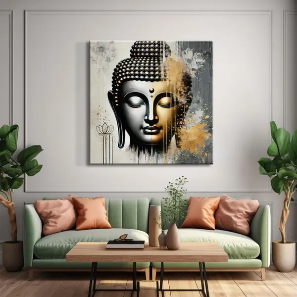 Canvas_Wrapped_Painting_of_Buddha_in_Modern_Art_Style_-_Zen_Decor_for_Peaceful_Homes_-_36X36_Inches(FLP36X360541)