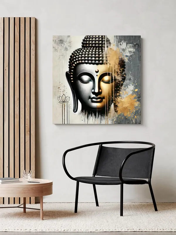 Canvas_Wrapped_Painting_of_Buddha_in_Modern_Art_Style_-_Zen_Decor_for_Peaceful_Homes_-_36X36_Inches(FLP36X360541)