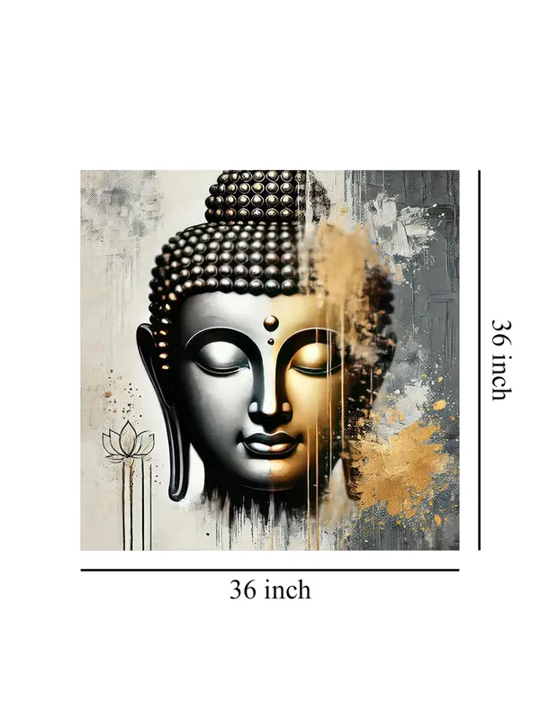 Canvas_Wrapped_Painting_of_Buddha_in_Modern_Art_Style_-_Zen_Decor_for_Peaceful_Homes_-_36X36_Inches(FLP36X360541)