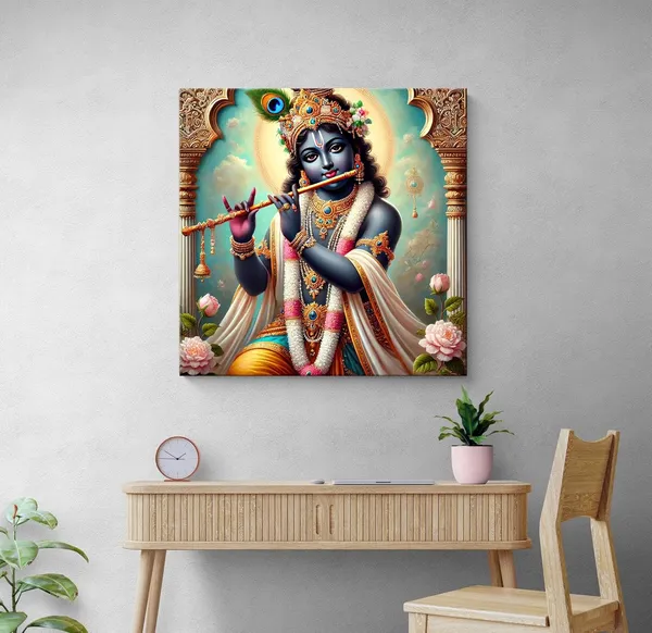 Krishna_with_Flute_Canvas_Painting_-_Divine_Art_for_Home_and_Meditation_Spaces_24X24_Inches_(FLP24X240538)