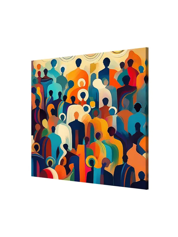 Diverse_Silhouettes_Canvas-Wrapped_Painting_|_Unique_Pop_Art_for_Living_Room,_Hallways,_and_Creative_Spaces_24X24_Inches(FLP24X240503)