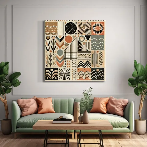 Tribal_Patterns_Geometric_Canvas-Wrapped_Painting,_–_Ethnic_Wall_Decoration_24X24_Inches_(FLP24X240526)