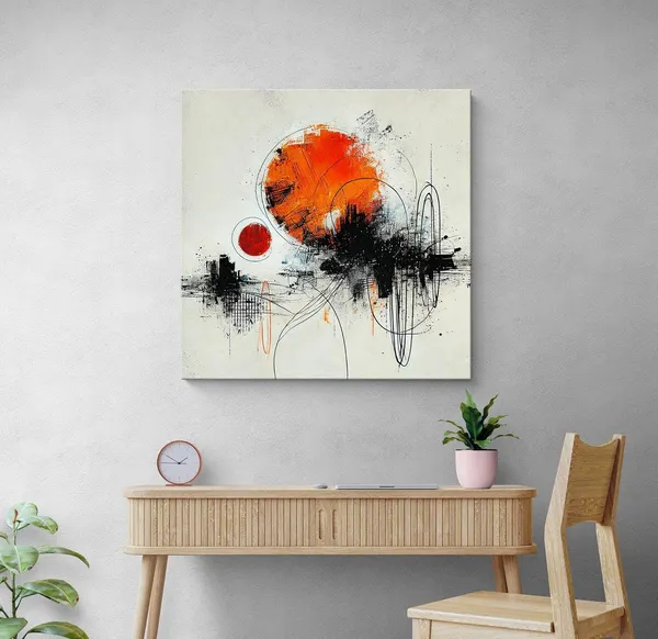 Canvas_Wrapped_Abstract_Painting_of_Urban_Energy_-_Modern_Art_for_Contemporary_Spaces_-_24X24_Inches(FLP24X240555)