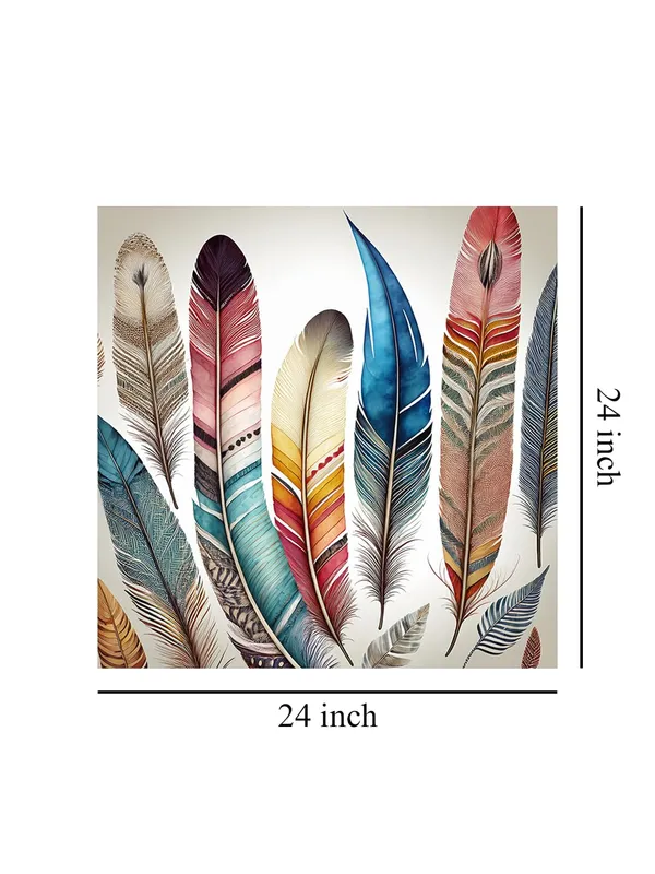 Colorful_Feathers_Canvas-Wrapped_Painting_|_Vibrant_Boho_Wall_Art_for_Living_Room,_Bedroom,_Office_Décor_24X24_Inches_(FLP24X240501)