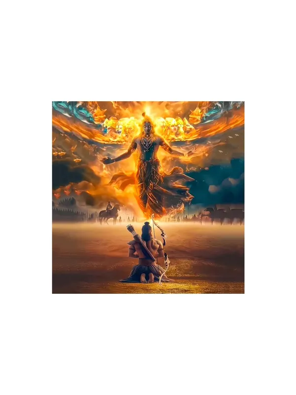 Canvas_Wrapped_Painting_of_Krishna_in_Divine_Form_-_Inspirational_Spiritual_Wall_Art_-_36X36_Inches(FLP36X360545)