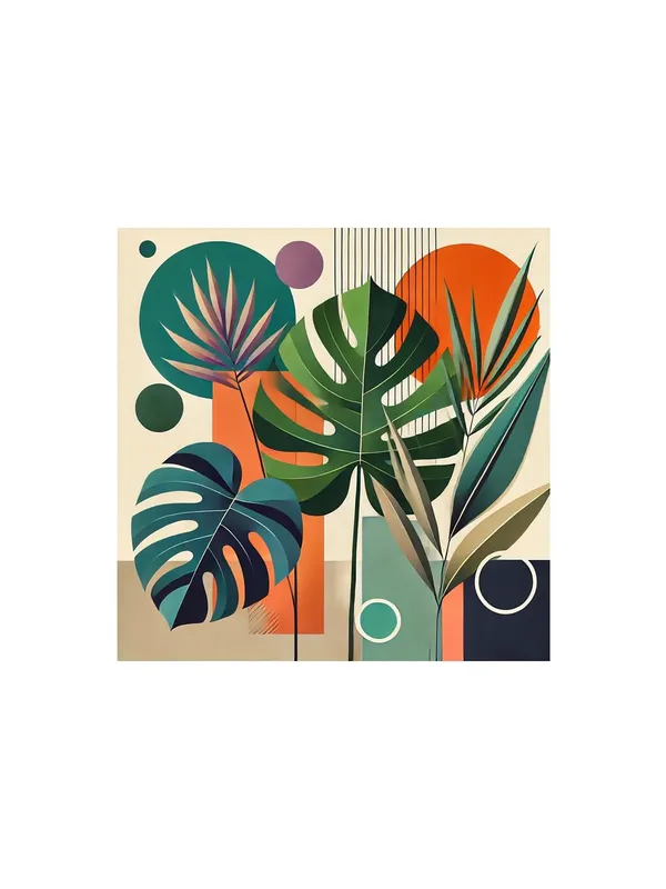 Canvas_Wrapped_Geometric_Botanical_Painting_-_Vibrant_Decor_for_Contemporary_Interiors_-_36X36_Inches(FLP36X360563)
