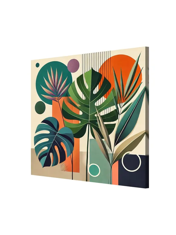 Canvas_Wrapped_Geometric_Botanical_Painting_-_Vibrant_Decor_for_Contemporary_Interiors_-_36X36_Inches(FLP36X360563)