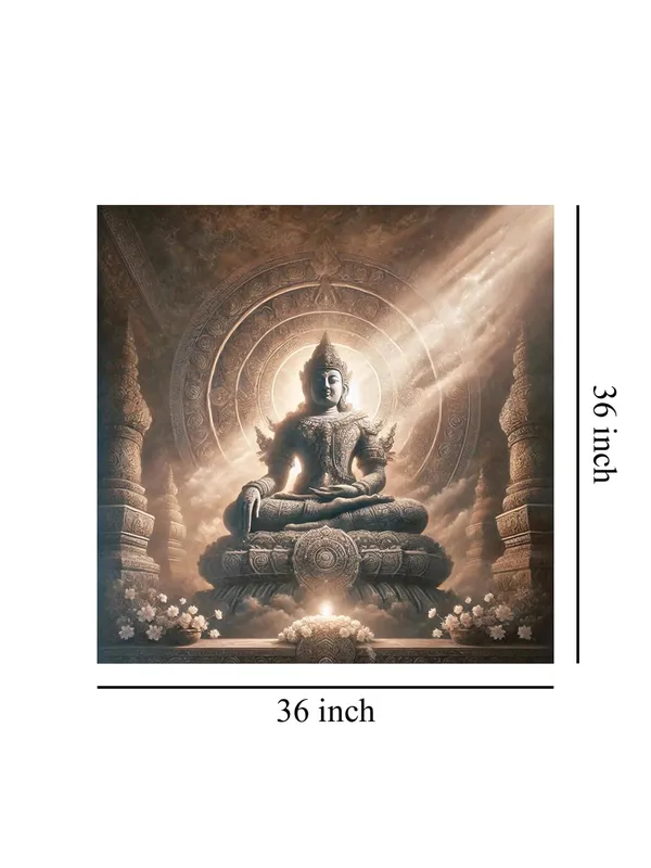 Canvas_Wrapped_Painting_of_Buddha_in_Temple_Glow_-_Tranquil_Spiritual_Decor_for_Home_-_36X36_Inches(FLP36X360552)