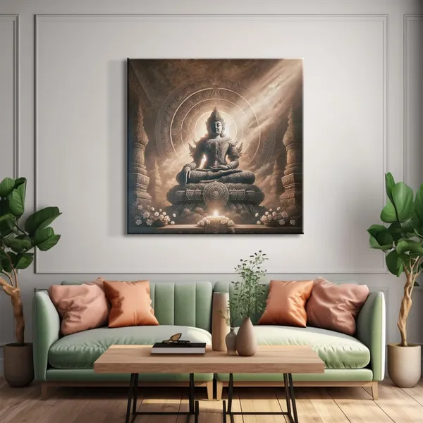Canvas_Wrapped_Painting_of_Buddha_in_Temple_Glow_-_Tranquil_Spiritual_Decor_for_Home_-_36X36_Inches(FLP36X360552)